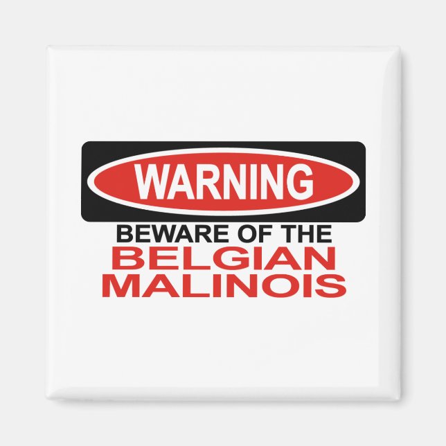 Íman Cuidado Com O Malinois Belga (Frente)
