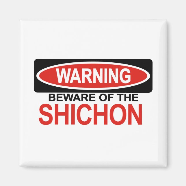 Íman Cuidado Com Shichon (Frente)