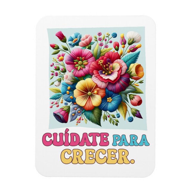 Íman Cuídate para Cregalo floral (Vertical)