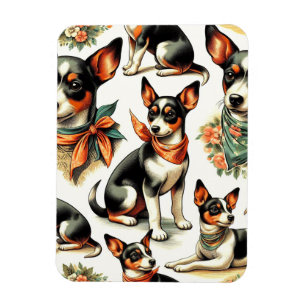 Íman Cuja Vintage Rat Terrier não parece