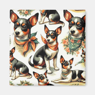 Íman Cuja Vintage Rat Terrier não parece