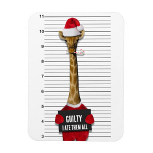Íman Culpada Mugshot Giraffe Feliz Natal
