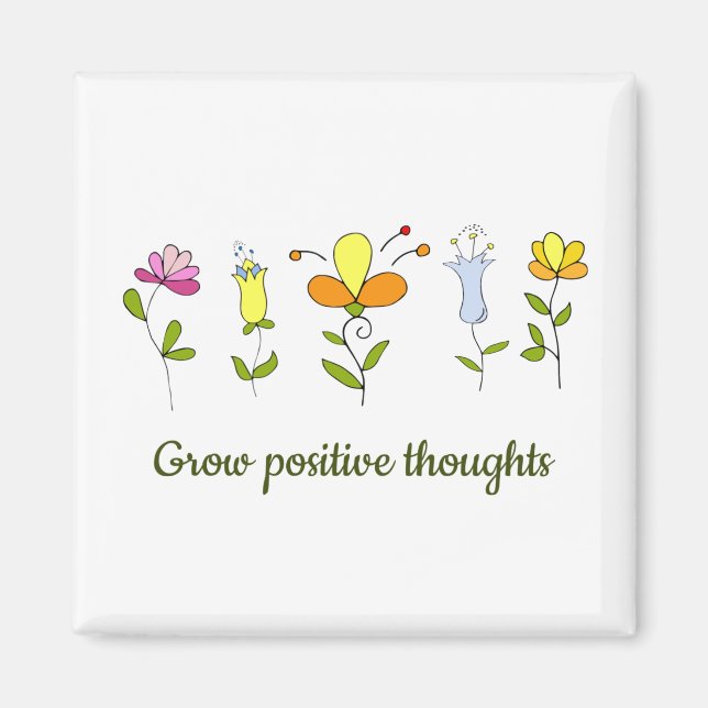 Íman Cultivar flores de pensamentos positivos (Frente)