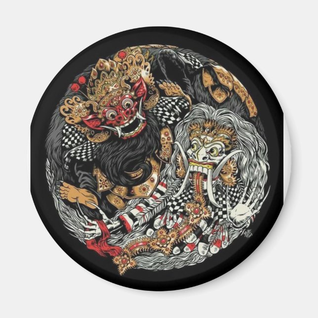 Íman Cultura Bali, Indonésia, ímãs fotográficos (Frente)