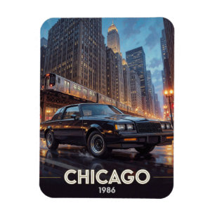 Íman Cultura da Estrada Noturna de Chicago 1986 Illinoi