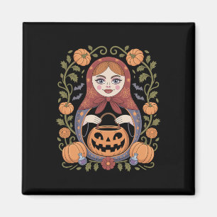 Íman Cultura russa Khokhloma Doll Matroska Halloween