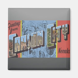 Íman Cumprimentos de Carson City Nevada, vintage