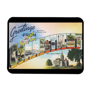 Íman Cumprimentos do poster de viagens de