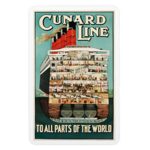 Íman Cunard ocean: poster de navios de luxo,