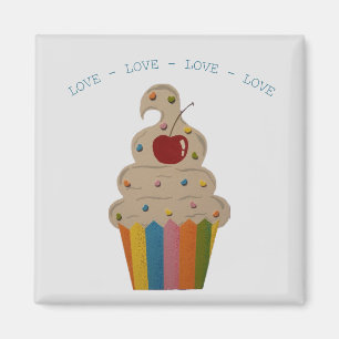 Íman Cupcake Colorida Love Magnet