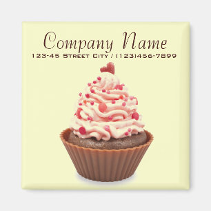 Íman cupcake colorido da padaria elegante moderna