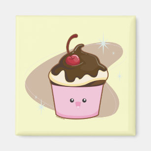 Íman Cupcake da cereja do chocolate