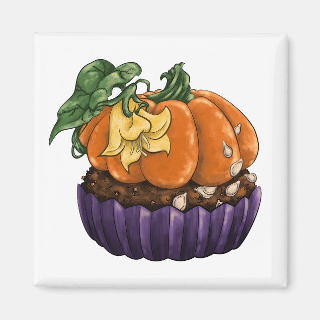 Íman Cupcake de abóbora (Frente)