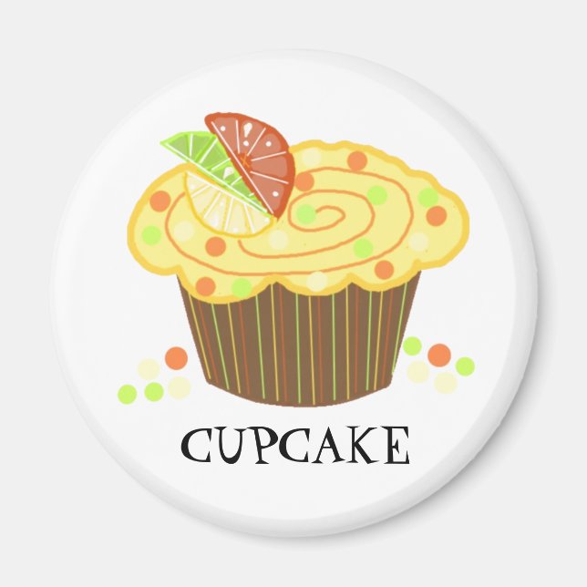 Íman Cupcake de Bala de Limão (Frente)