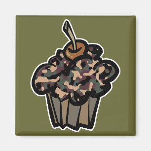 Íman cupcake de camuflagem