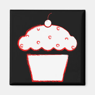 Íman cupcake de cereja