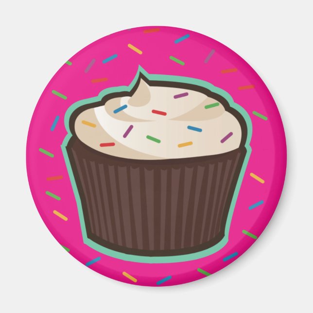 Íman Cupcake de chocolate (Frente)