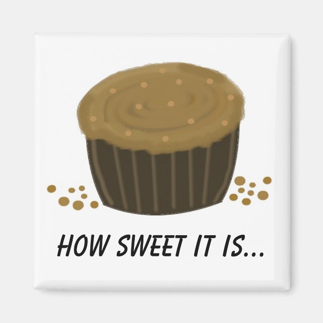 Íman Cupcake de Chocolate com Dito (Frente)