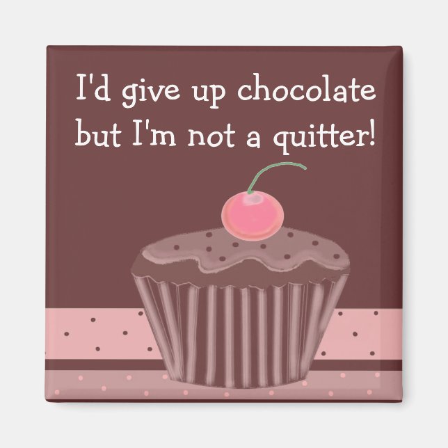 Íman Cupcake de Chocolate com Dito (Frente)