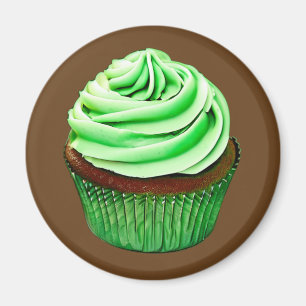 Íman Cupcake de chocolate com Glacé de casa