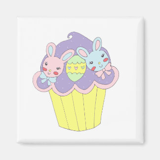 Íman Cupcake de coelhos de Páscoa bonitos
