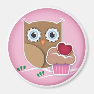 Íman Cupcake de Coruja
