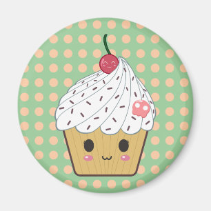 Íman Cupcake de Kawaii nas bolinhas