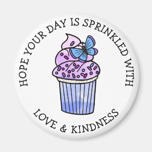 Íman Cupcake desenhado à mão, Comida Adorável