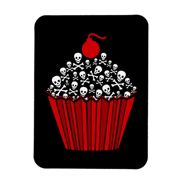 Íman Cupcake do crânio (Vertical)