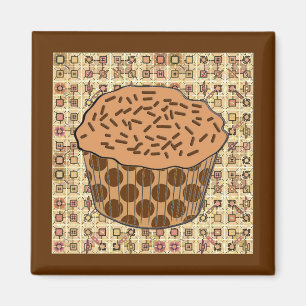 Íman Cupcake do Fosco de Caramelo com borrachas 