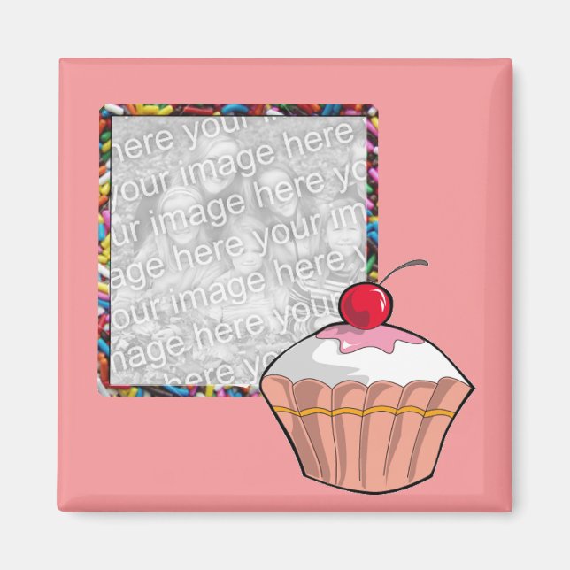 Íman Cupcake e borrifador de fotos (Frente)