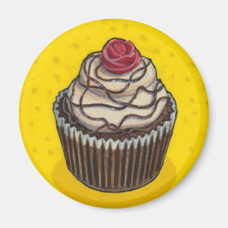 Íman Cupcake em amarelo