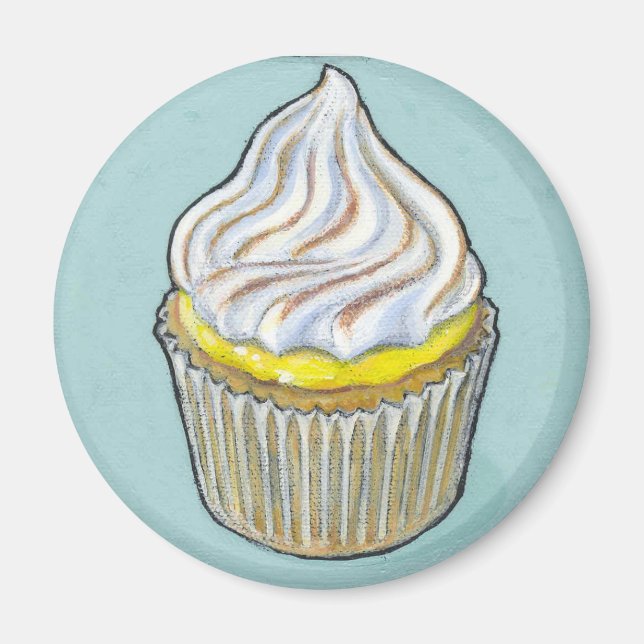Íman Cupcake Lemon Merangue (Frente)
