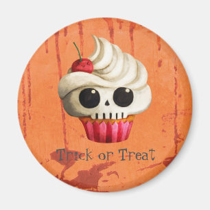 Íman Cupcake mortal do crânio do Dia das Bruxas
