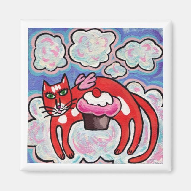 Íman Cupcake Nuvens Anjo Magnet (Frente)