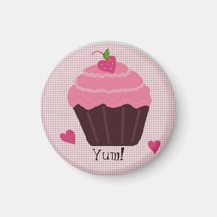 Íman Cupcake Rosa Congelado