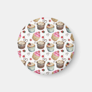 Íman Cupcakes de aquarela