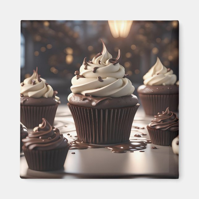 Íman Cupcakes de Chocolate (Frente)
