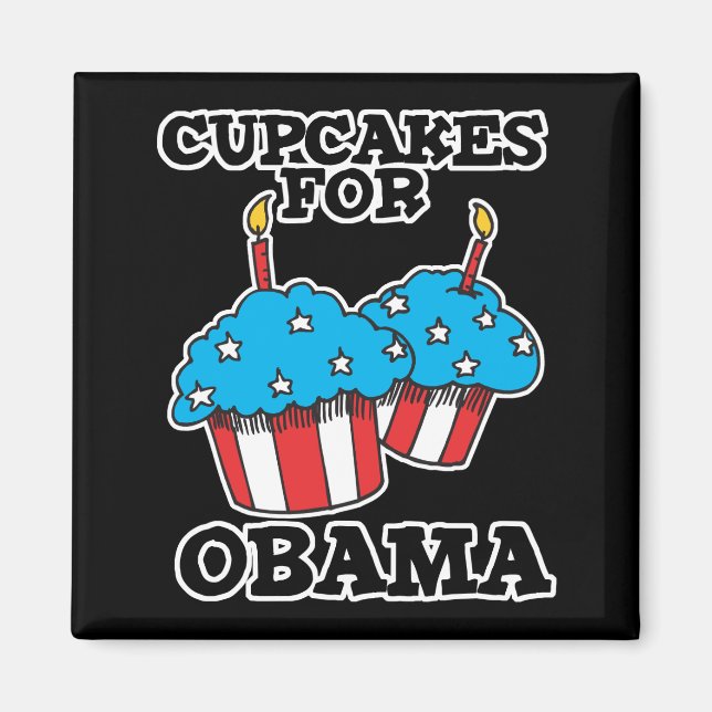 Íman Cupcakes para Obama (Frente)