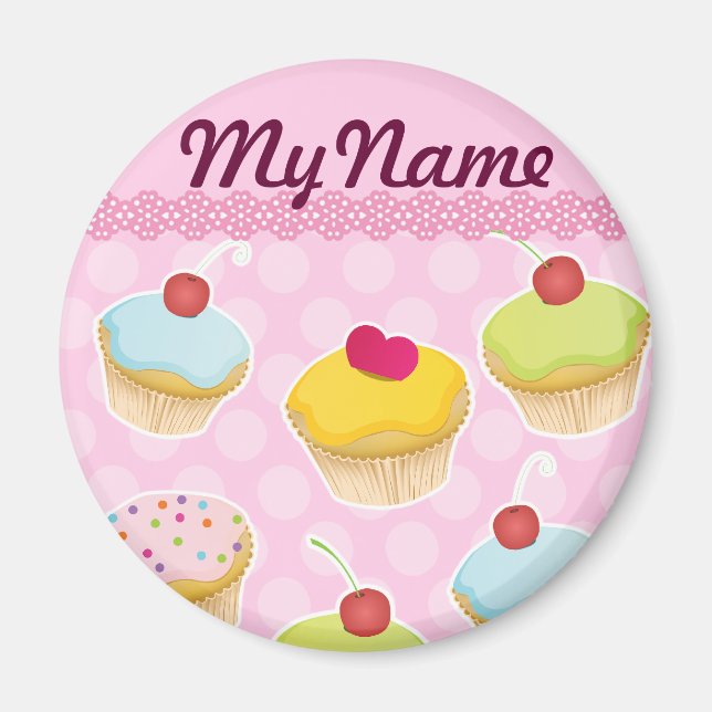 Íman Cupcakes personalizados (Frente)