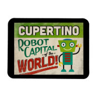 Cupertino California Robot - Funny Vintage