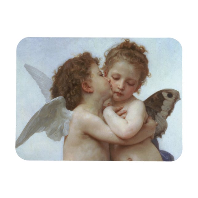 Íman Cupid and Psyche as children - William Bouguereau (Horizontal)