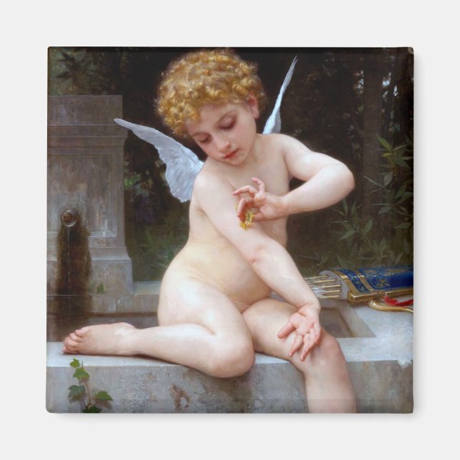 Íman Cupido com borboleta, Bouguereau (Frente)