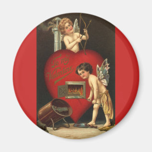 Íman Cupido do Dia dos Namorados Vintage, Anjos Amor Ar
