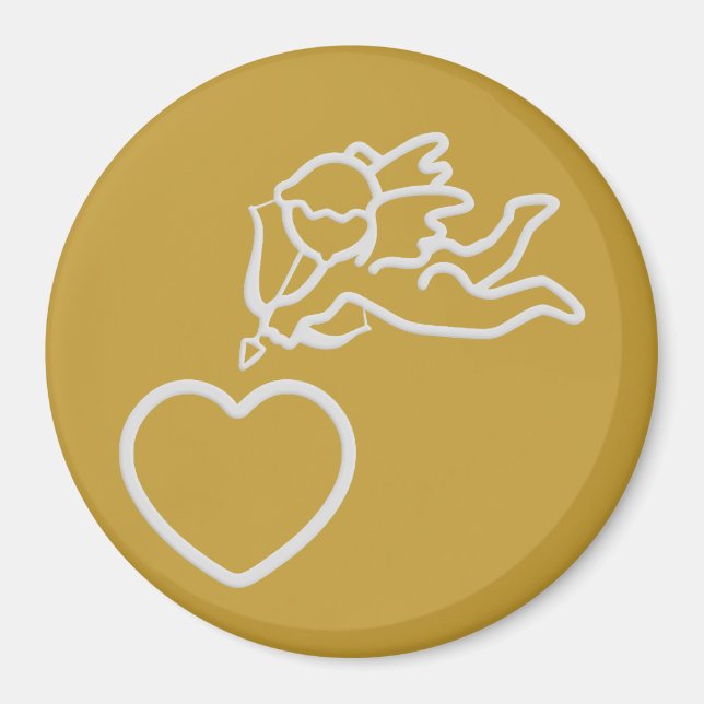 Íman Cupido Gira ímã personalizado (Frente)