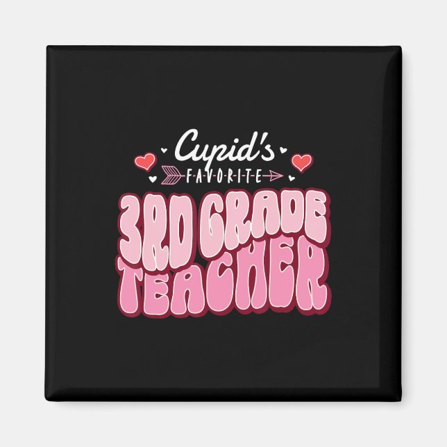 Íman Cupid's Favorite 3rd Grade Teacher Valentine's Day (Frente)