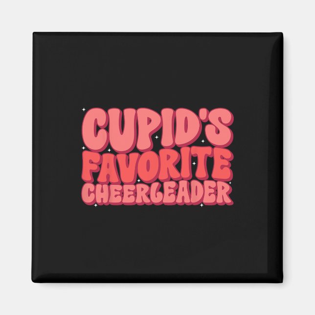 Íman Cupids Favorito Cheerleader Valentine Day Love Che (Frente)
