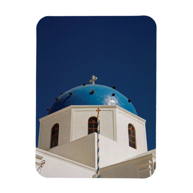 Íman Cúpula azul, Santorini, Grécia (Vertical)
