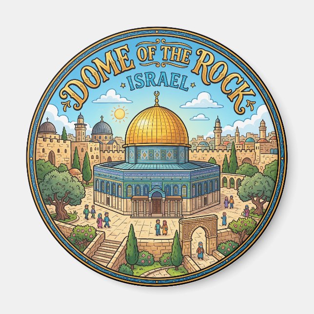 Íman Cúpula da Rocha Jerusalém Israel (Frente)