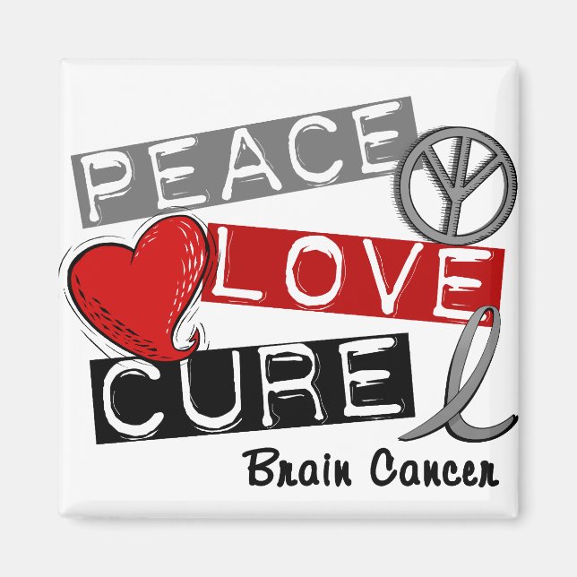 Íman CURA 1 DA PAZ DO Cancer Cérebro (Frente)